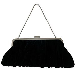 Mary Kay Velvet Convertible Evening Clutch Purse Satchel Handbag Black V…